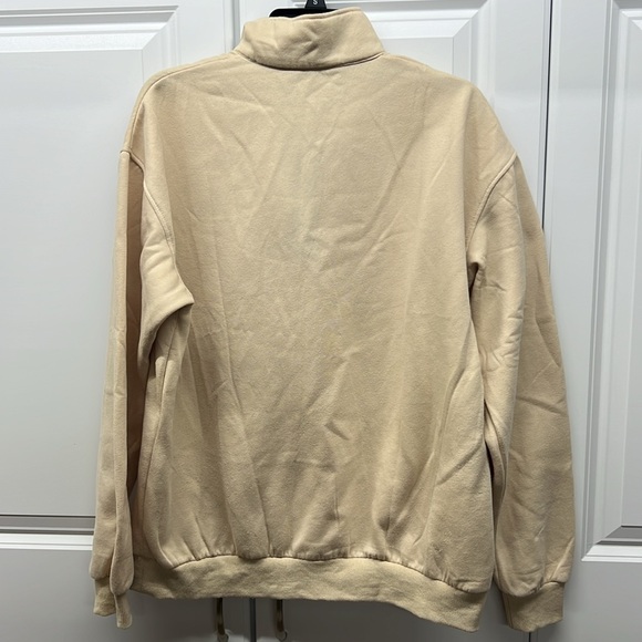 SAFRISIOR Women’s Oversized Half Zip Sweatshirt Drop Shoulder - Picture 4 of 5